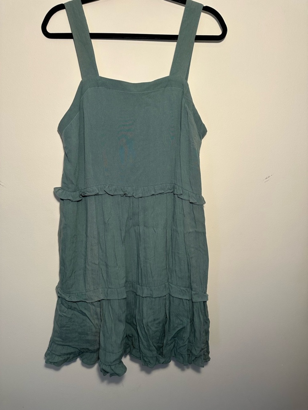 Sleeveless Ruffle Tiered Mini Dress - Sage Green